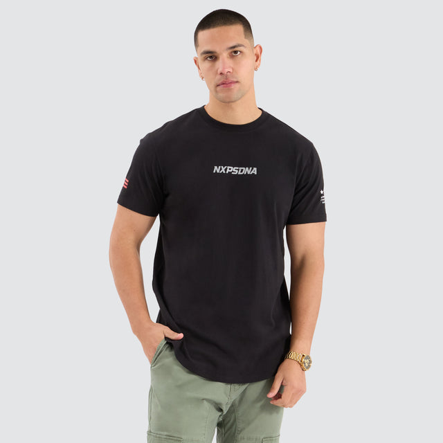 Stetson Dual Curved Tee Black/Asphalt