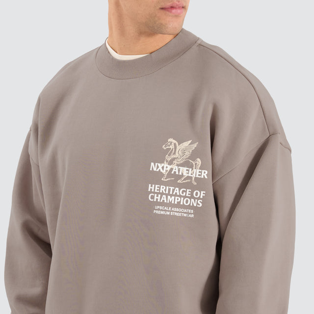 Heritage Box Fit Sweater Pigment Etherea