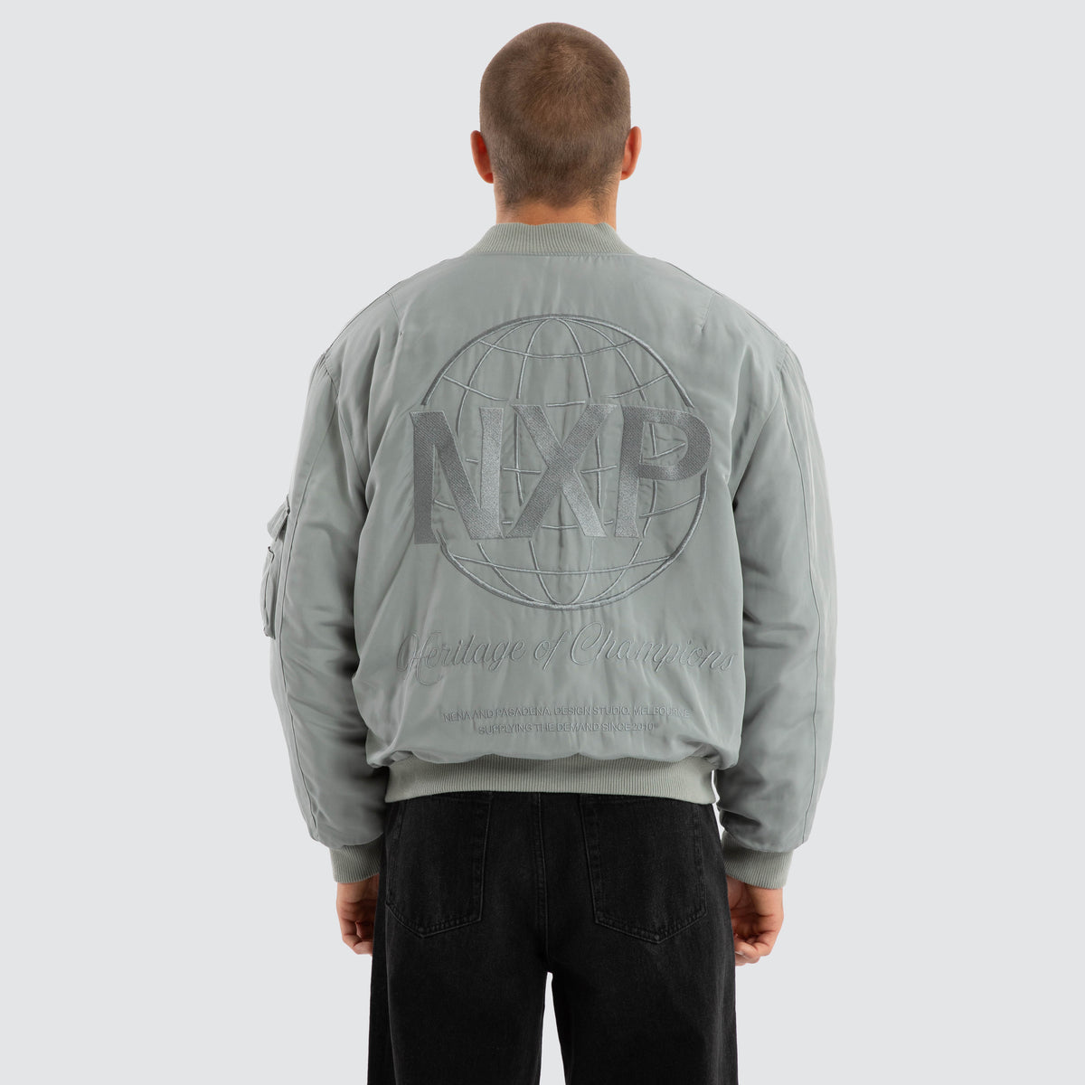 Spare Bomber Jacket in Grey | NXP
