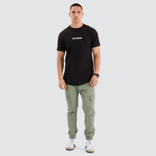 Anlantic Dual Curved Tee Jet Black