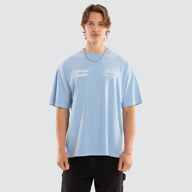 Gentlemen Raptor Tee Pigment Blue Bell