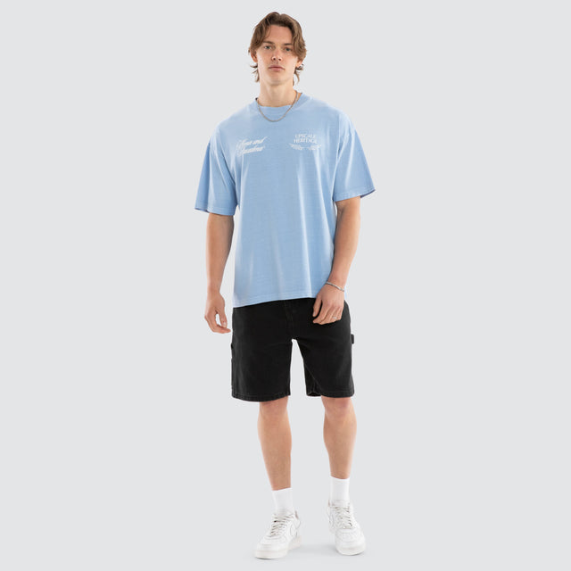 Gentlemen Raptor Tee Pigment Blue Bell