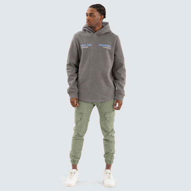 Strike Dual Curved Hoodie Charcoal Grey