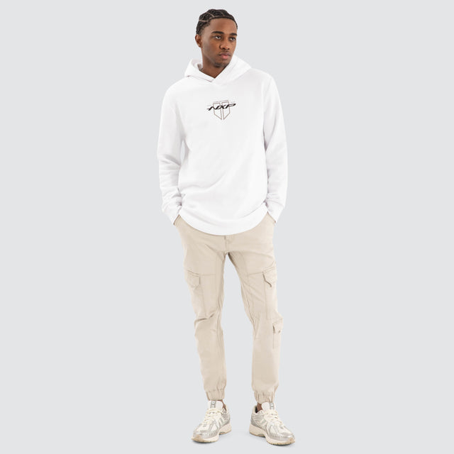 Storm Dual Curved Hoodie Optical White