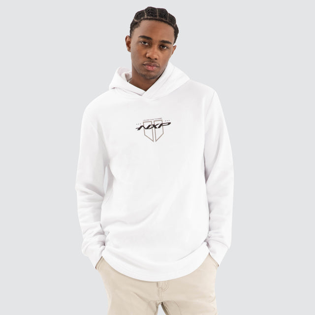 Storm Dual Curved Hoodie Optical White