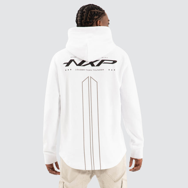 Storm Dual Curved Hoodie Optical White