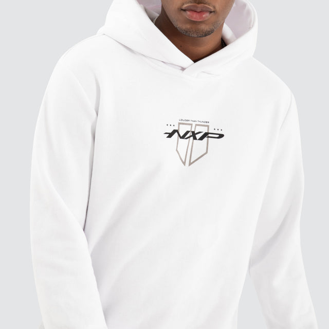 Storm Dual Curved Hoodie Optical White