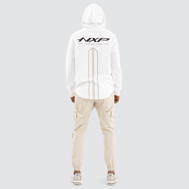 Storm Dual Curved Hoodie Optical White