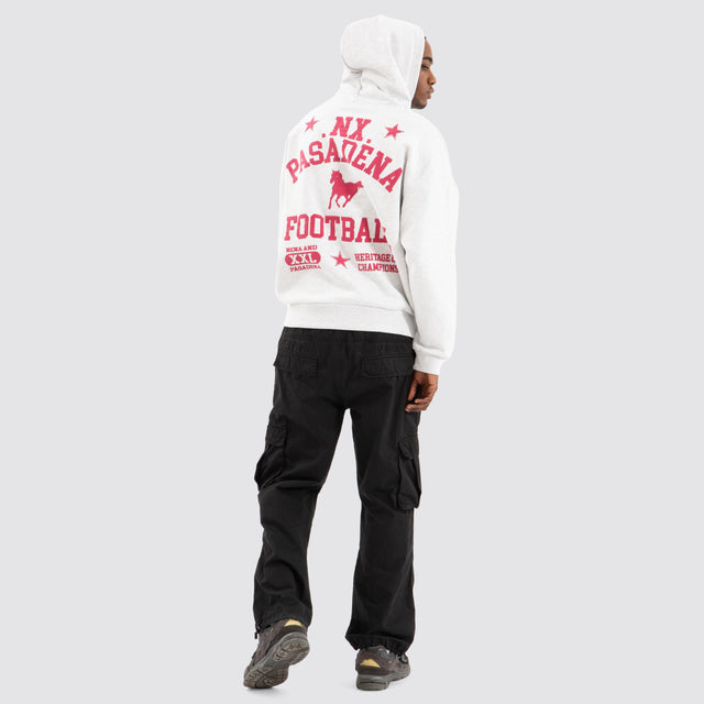 Knight Box Fit Hoodie Snow Marle Grey