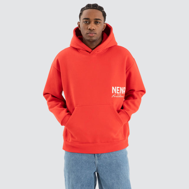 United Relaxed Hoodie Poppy Red