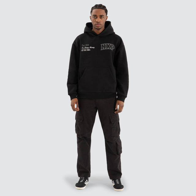 Knockout Relaxed Hoodie Jet Black