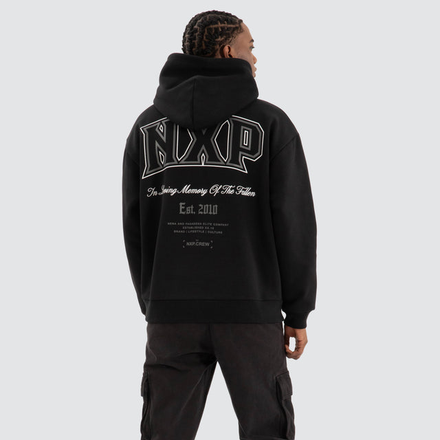 Knockout Relaxed Hoodie Jet Black