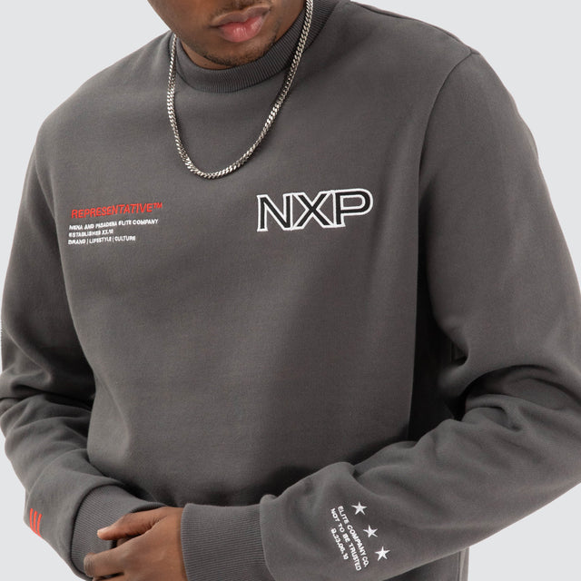 Thunder Dual Curved Sweater Asphalt Grey