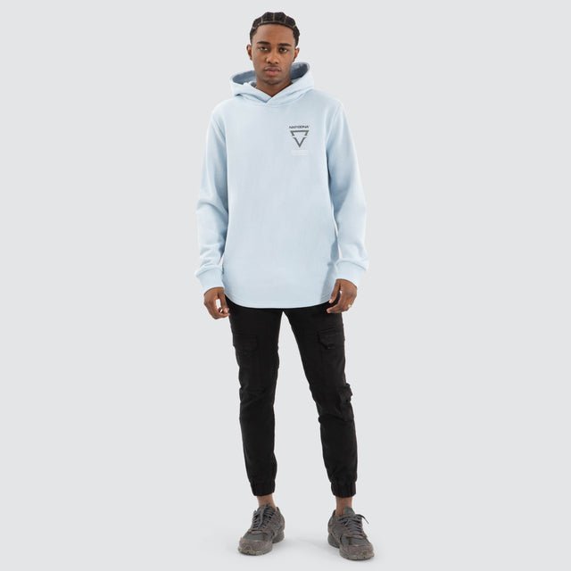 Defend Dual Curved Hoodie Skyway Blue