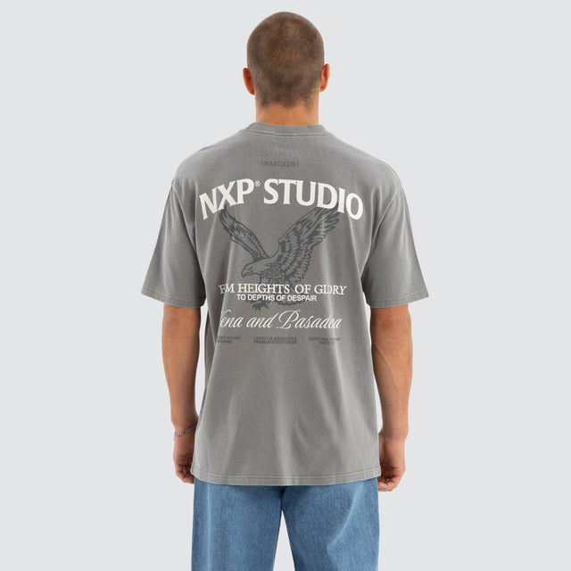 Simulation Box Fit Tee Pigment Frost Grey