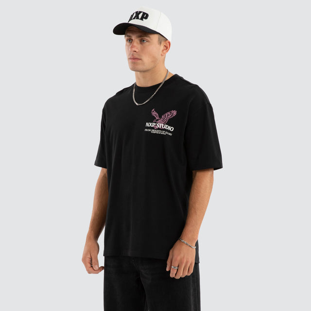 Simulation Box Fit Tee Jet Black