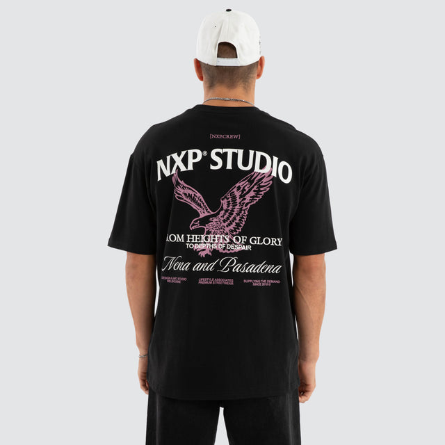 Simulation Box Fit Tee Jet Black