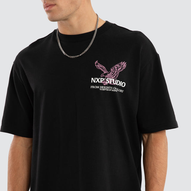 Simulation Box Fit Tee Jet Black