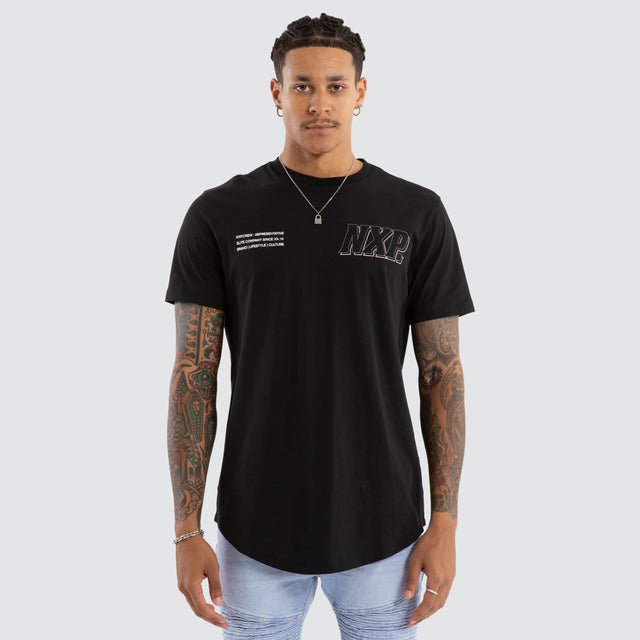 Burns Dual Curved Tee Jet Black