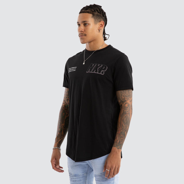Burns Dual Curved Tee Jet Black