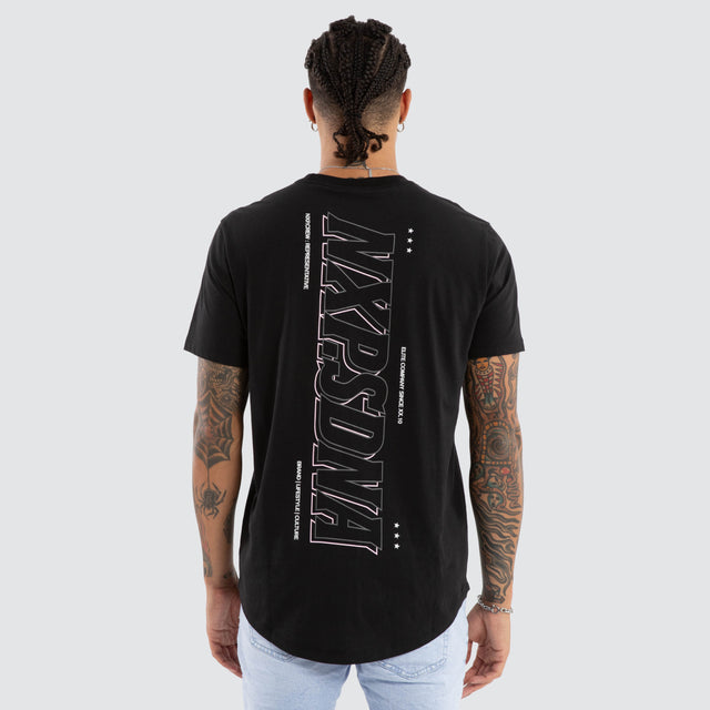 Burns Dual Curved Tee Jet Black