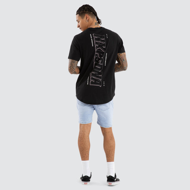 Burns Dual Curved Tee Jet Black