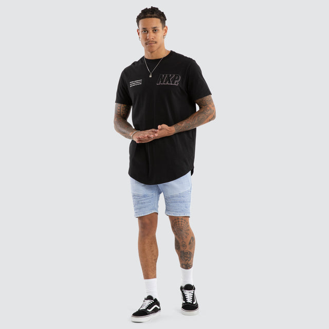Burns Dual Curved Tee Jet Black