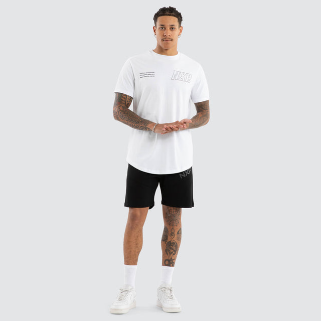 Burns Dual Curved Tee Optical White