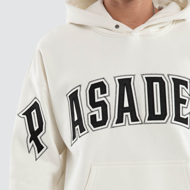Fence Box Fit Hoodie Natural White