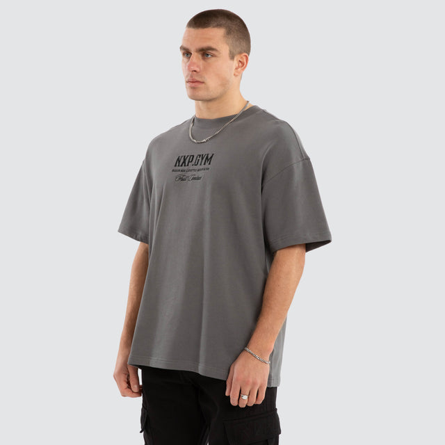 Mighty Loopback Raptor Tee Charcoal