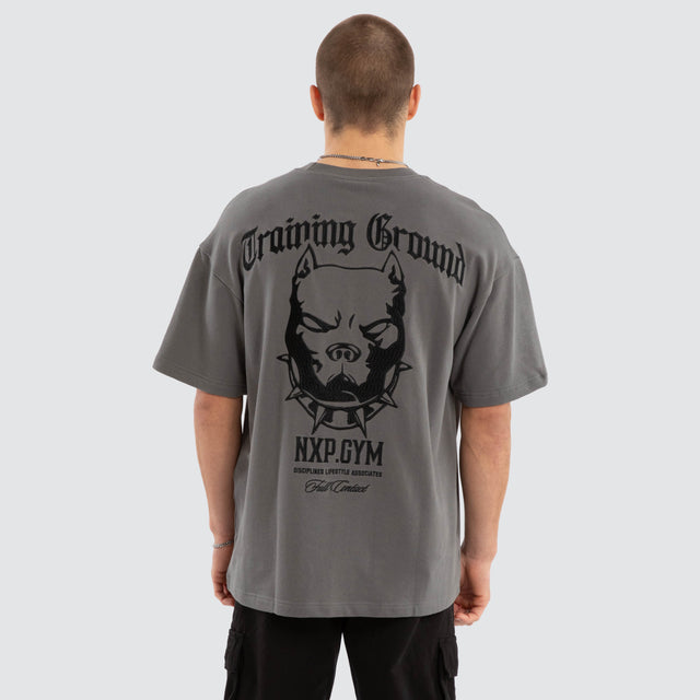 Mighty Loopback Raptor Tee Charcoal