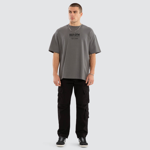 Mighty Loopback Raptor Tee Charcoal