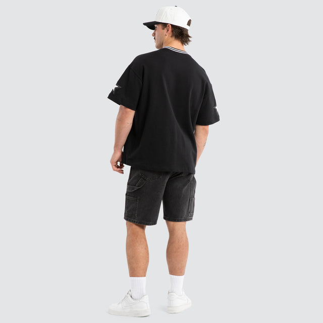 Destined Loopback Raptor Tee Anthracite Black