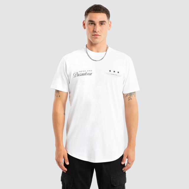 Pledge Dual Curved Tee White