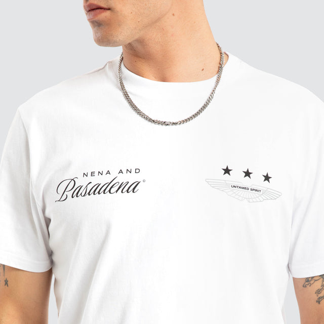 Pledge Dual Curved Tee White
