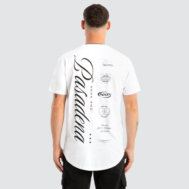 Pledge Dual Curved Tee White
