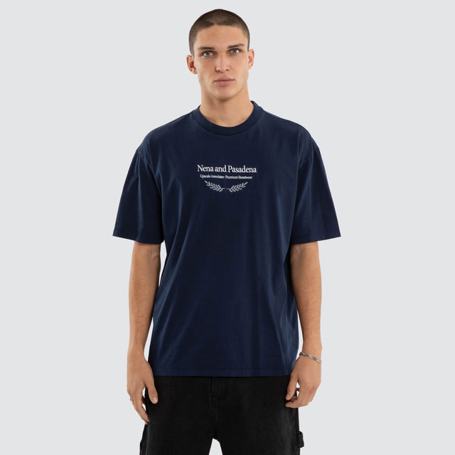 Buffer Box Fit Tee Pigment Black Iris