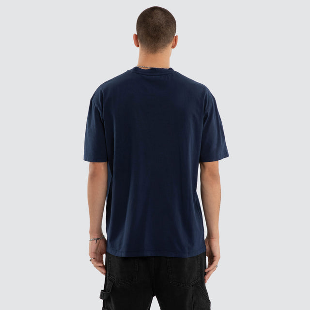 Buffer Box Fit Tee Pigment Black Iris