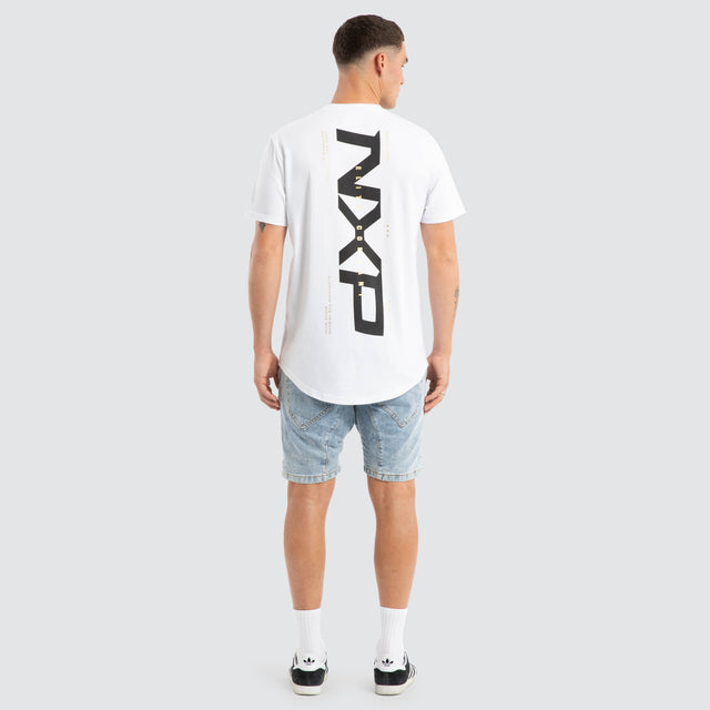 Deliberate Dual Curved Tee White
