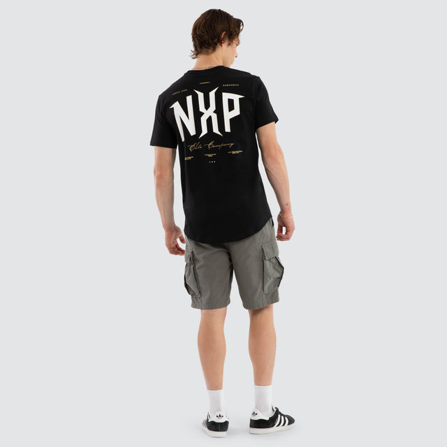 Dominate Dual Curved Tee Jet Black