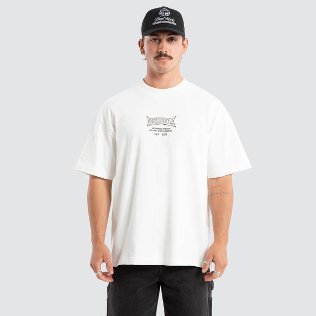 Model wears Grand Raptor Tee Natural White T-Shirts White – image 1