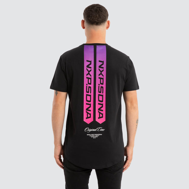 Score Dual Curved Tee Jet Black