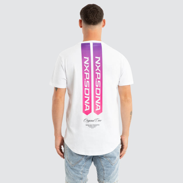 Model wears Score Dual Curved Tee White T-Shirts White – image 2