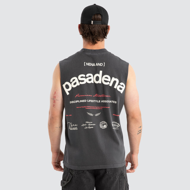 Model wears Anomaly Raptor Muscle Pigment Jet Black Muscle Tees Black – image 4