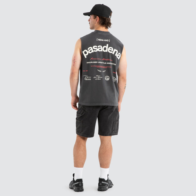 Model wears Anomaly Raptor Muscle Pigment Jet Black Muscle Tees Black – image 5