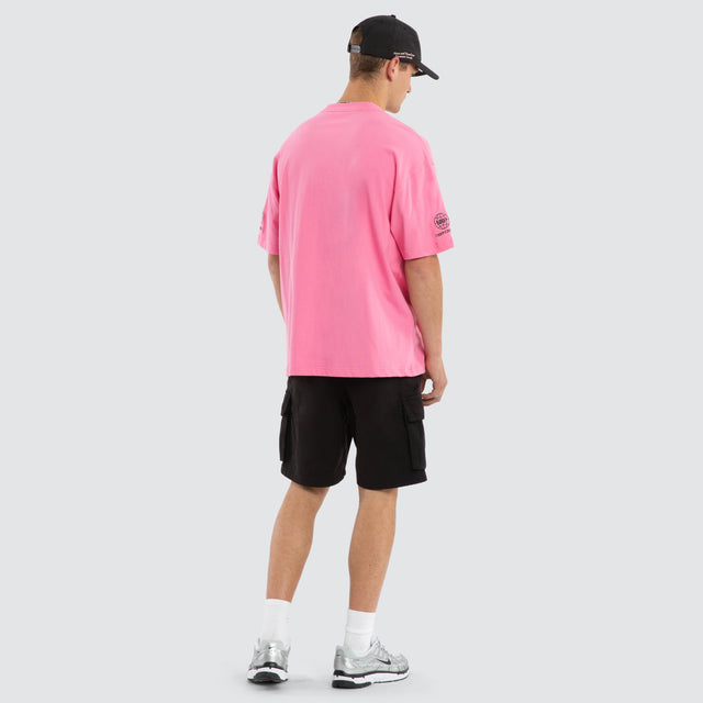 Model wears Preach Raptor Tee Pink T-Shirts in Pink - Image 4