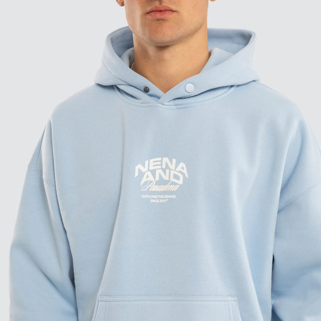 Eclipse Box Fit Hoodie Blue Bell