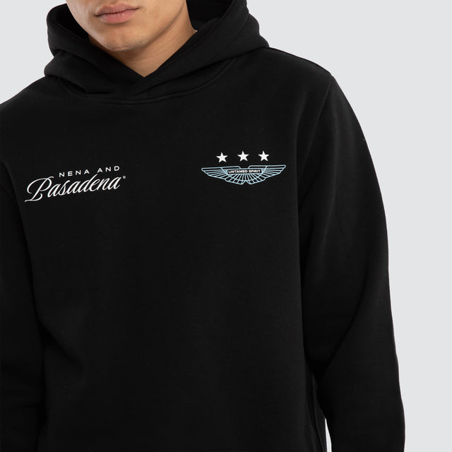 Break Dual Curved Hoodie Jet Black