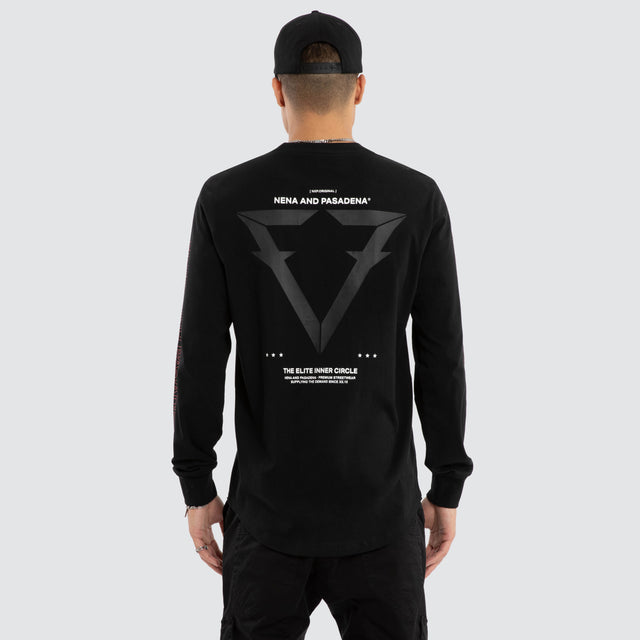 Unite Dual Curved Longsleeve Tee Jet Black