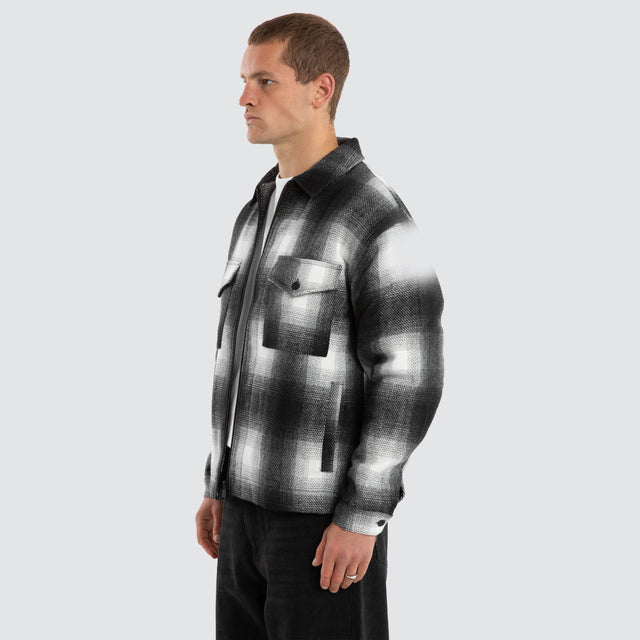Rise Relaxed Jacket Black/White Check